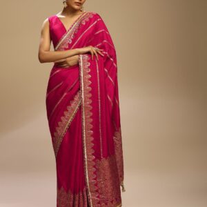 KALKI Fashion Floral Woven Design With Gotta Patti Details Saree