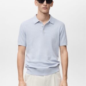 Knitted Polo Collar T-shirt