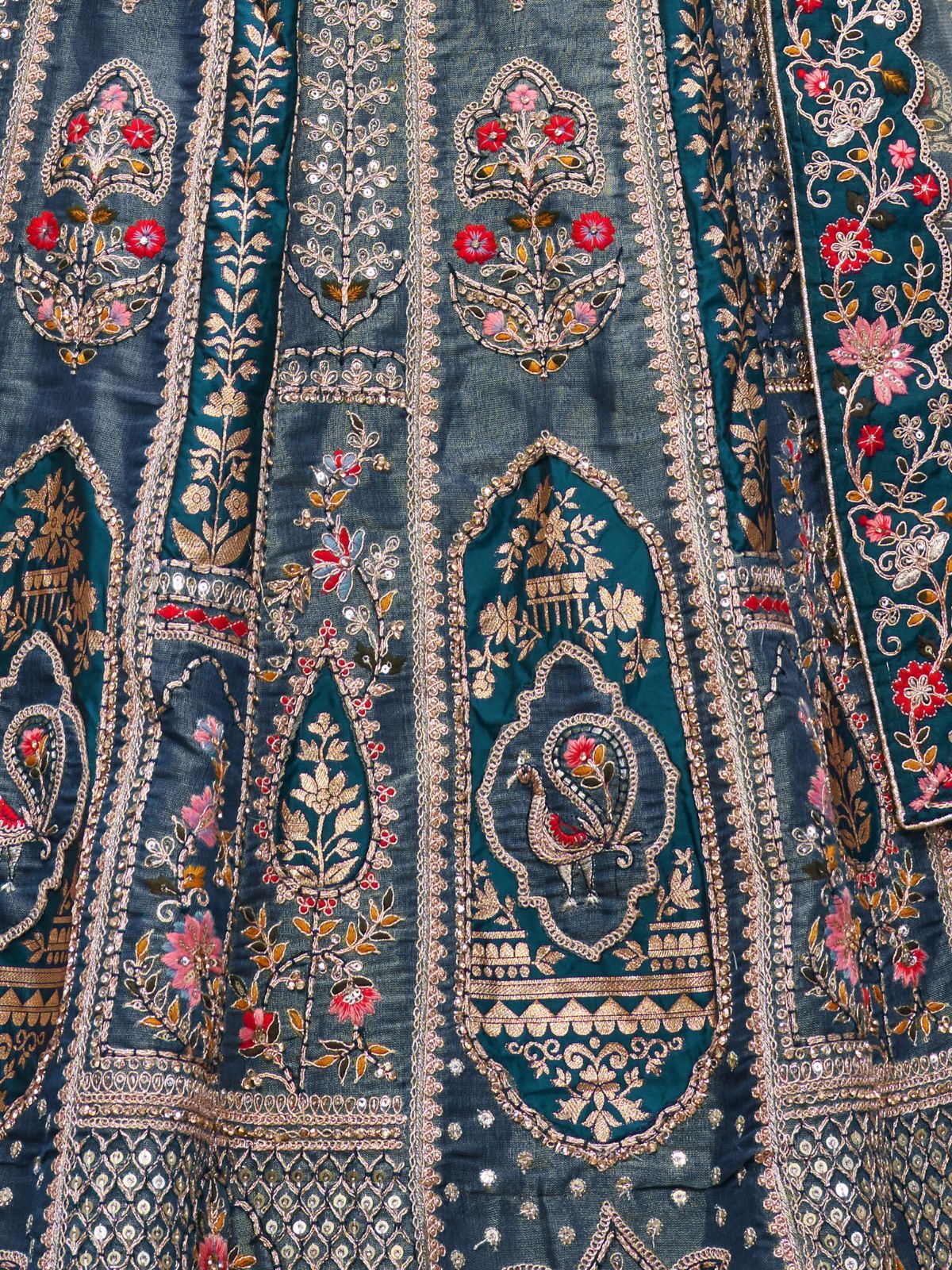 Embellished Sequinned Semi-Stitched Lehenga & Unstitched Blouse With Dupatta - Image 3